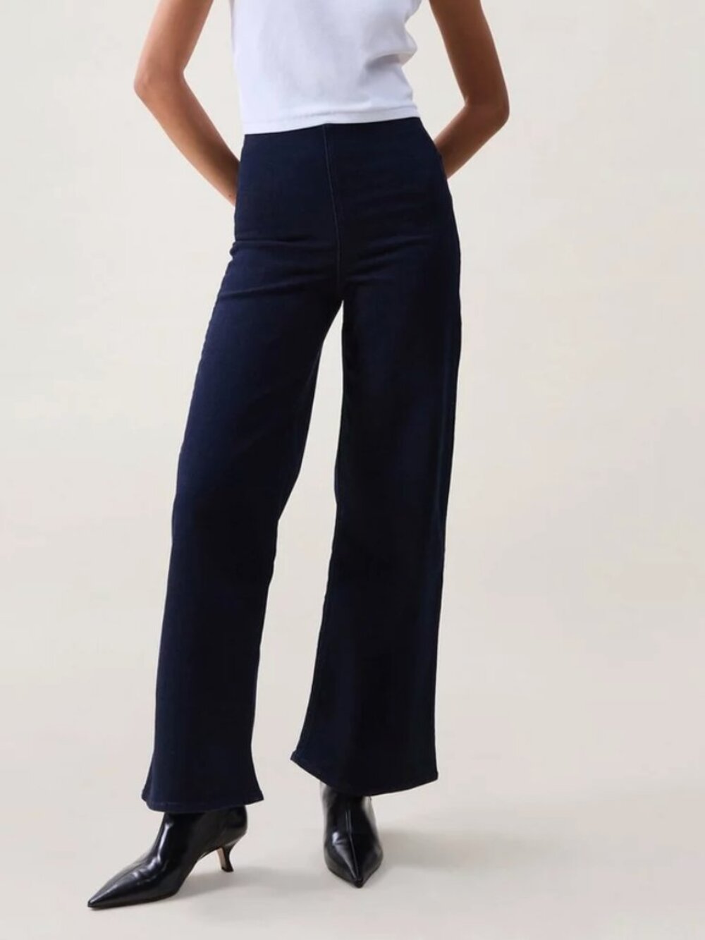 NWT Rag & Bone Serena Wide Leg Pull On Jeans - Size Medium
